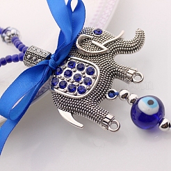 Decorazione pendente in lega di strass elefante&nbsp;PW-WG56848-01