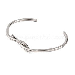 Bracelets manchettes en acier inoxydable 304 pour femmes&nbsp;BJEW-D048-08P