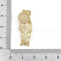 Ottone micro spianare pendenti zirconi&nbsp;KK-D409-49G-01