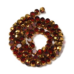 Chapelets de perles en verre électroplaqué&nbsp;X-EGLA-P061-01B-05