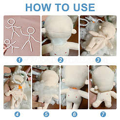 6 Stück 3 Stil Kunststoff-Actionfigur bewegliches Skelett&nbsp;FIND-PH0008-71