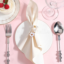 Serviettenringe aus Glasperlen mit Weihnachtsmotiv&nbsp;AJEW-SC00032