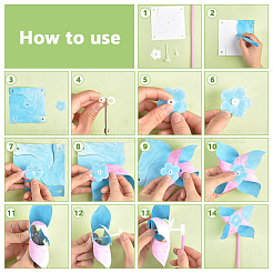 Papier & PVC blanko DIY Windräder Handwerk für Kinder Kunst und Handwerk&nbsp;DIY-WH0128-20