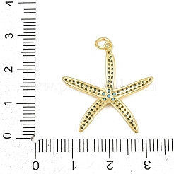 Pendenti in ottone con micro pavé di zirconi celesti&nbsp;CU-CBA4A93-01D-G