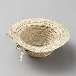 Chapeau de poupée en papyrus&nbsp;AJEW-WH0596-653A