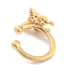 Orecchini in vero ottone placcato oro 14k con zirconi cubici&nbsp;EJEW-M232-01A-G