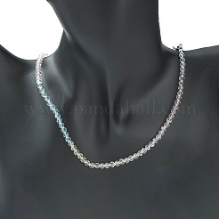 Collana di perline rotonde in vetro bling per donna&nbsp;NJEW-PH01490-02