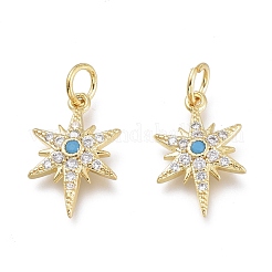 Messing micro pave klar zirkonia charme&nbsp;ZIRC-Q024-02G