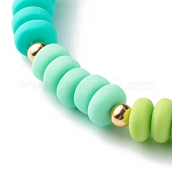 Bracciali elasticizzati fatti a mano con perle di argilla polimerica&nbsp;BJEW-JB06496
