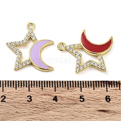 Pendentifs en laiton avec micro pavé de zircone cubique&nbsp;KK-F871-17G