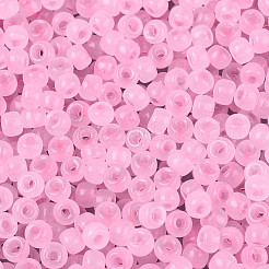 6/0 transparente Innenfarben Glas Saatperlen&nbsp;SEED-N008-08Q