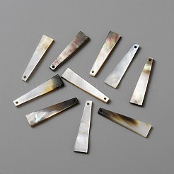 Natürliche schwarze Lippe Shell Anhänger&nbsp;FIND-WH0117-09