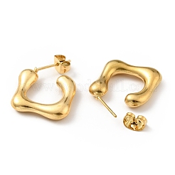 Boucles d'oreilles carrées&nbsp;EJEW-G293-08G