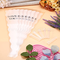 50 pièces de papier artisanal d'emballage de bouquet de fleurs opp&nbsp;DIY-TA0010-93A