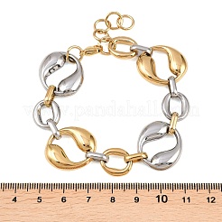Zweifarbige Kettenarmbänder aus Edelstahl 304&nbsp;BJEW-P381-01A-A