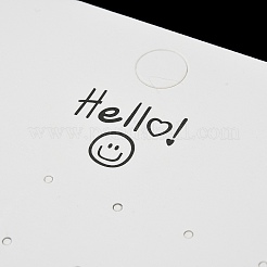Cartes de présentation pour boucles d'oreilles et colliers en papier avec visage souriant&nbsp;FIND-T072-01C-02