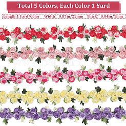 5 Yards 5 Farben Polyesterband zur Schmuckherstellung&nbsp;OCOR-GF0003-13