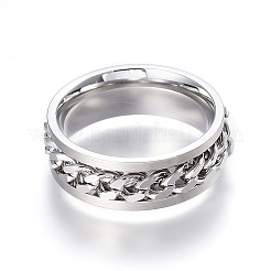 Anlaufgeschützte breite Bandringe aus Edelstahl 304&nbsp;LS-RJEW-G084-04P-20mm