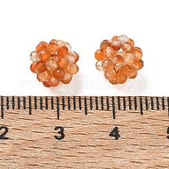 Gewebte Perlen aus natürlichem Achat (gefärbt und erhitzt).&nbsp;GG-CBA2E9C-F13-01C