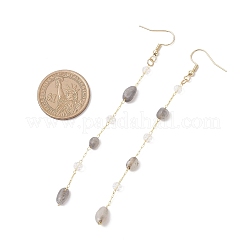 Conjuntos de pendientes y collares con cadenas de cuentas de labradorita natural hechos a mano&nbsp;SJEW-JS01342-03