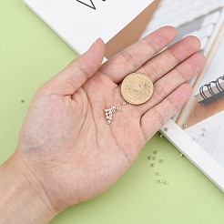 Perles d'espacement rondes en laiton plaquées sur crémaillère&nbsp;KK-I601-3mm-S-RS