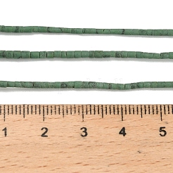 Teñidos abalorios turquesas sintéticas hebras&nbsp;G-P594-01A-02