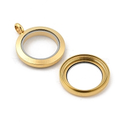 Schwimmende Medaillonanhänger aus Edelstahl 304&nbsp;STAS-E443-41G-03