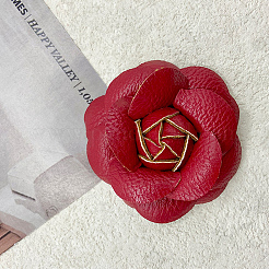 Blumen-Kunstleder-Schuhdekoration&nbsp;AJEW-WH20020-341A
