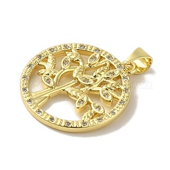 Pendentifs avec zircon cubiques à micro-pavés en laiton&nbsp;KK-Z042-25G-03