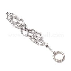 304 Edelstahl Makramee Beutel leer Steinhalter Anhänger Dekorationen&nbsp;AJEW-JB01414-02