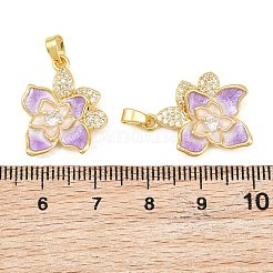 Pendentifs en laiton zircon cubique transparent&nbsp;CU-CBABDE1-02G-01