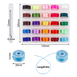 Chaîne de cristal élastique plate 25 couleur&nbsp;EW-WH0017-01