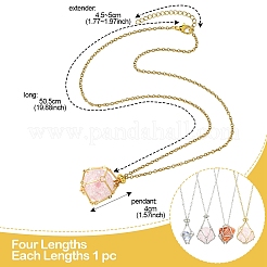 4 Stück 4 Stile 201 mit 304 Edelstahl Makramee Beutel geflochtener Edelsteinhalter&nbsp;NJEW-YW0001-22