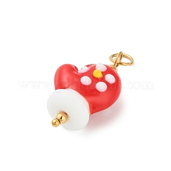 Weihnachten handgedrehten lampwork Glasanhänger&nbsp;STAS-C147-03C