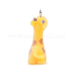 Anhänger aus flockigem Kunstharz in Tierform&nbsp;RESI-Q229-01J