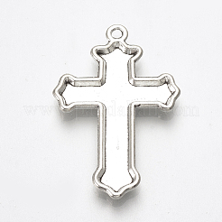 Tibetischer stil Aluminium Anhänger & Charms&nbsp;TIBE-T010-08AS-RS