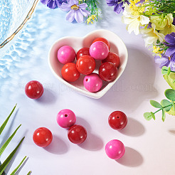 15pcs 3 couleurs perles acryliques opaques&nbsp;SACR-TADJ0001-05B