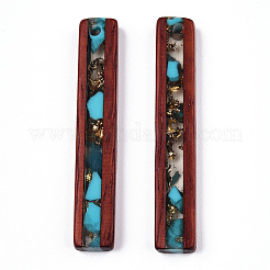 Colgantes de resina y madera transparentes&nbsp;RESI-N039-07