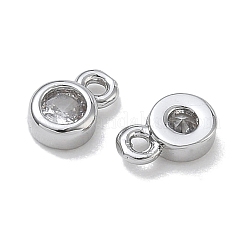 Latón micro pavimenta claro cubic zirconia encantos&nbsp;CU-CBA91C0-05P