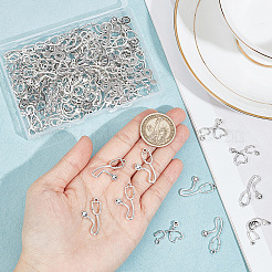 100 pendentif en alliage de style tibétain à 5 styles et montures en strass pour pendentifs&nbsp;TIBEP-GO0001-04