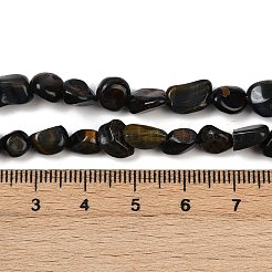 Gefärbte natürliche blaue Tigerauge-Perlenstränge&nbsp;G-Q060-D09