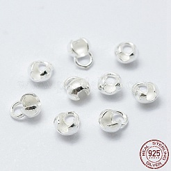 925 Sterling Silber Perle Spitzen Knoten Abdeckungen&nbsp;STER-G027-25S