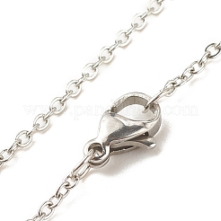 Collier avec pendentif en forme de cœur en pierre précieuse naturelle et chaînes en acier inoxydable 304 pour femme&nbsp;NJEW-JN03852-02
