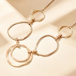 201 collane bavaglino multi-anello in acciaio inossidabile e lega per donna&nbsp;WG2A4B7-01
