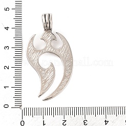 Pendentifs de grande taille en acier inoxydable chirurgical 316 anti-ternissement&nbsp;STAS-Z073-42AS