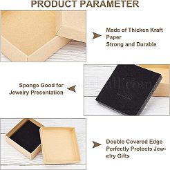 Boîtes à bijoux en carton kraft&nbsp;CBOX-WH0001-D05