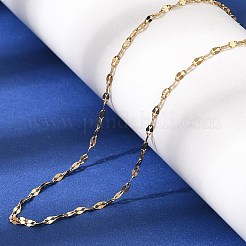 1.5 mm Unisex-Halsketten aus 304er Edelstahl mit geriffelter Form&nbsp;NJEW-P356-10G