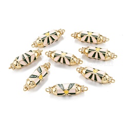 Echtes 18k vergoldetes Messing Micro Pave Clear Kubisch Zirkonia Verbinder Anschlüsse&nbsp;ZIRC-A020-24G