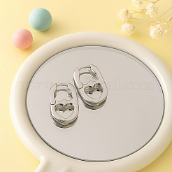 4 paire de boucles d'oreilles créoles en alliage et laiton&nbsp;EJEW-GO0007-010