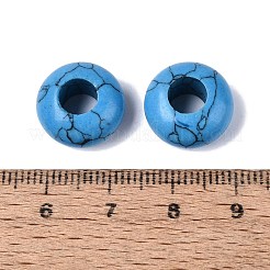 Perline europee turchesi sintetiche tinte&nbsp;G-N359-17A-14
